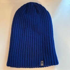 Burton Beanie Hat Ribbed Cobalt Blue Snow Ski Winter Caps One Size Stretch Warm